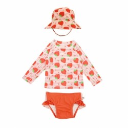 Σετ μπλούζα, μαγιό και καπέλο Zoocchini™ Strawberry 6-12 μηνών