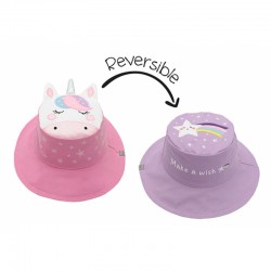 Καπέλο διπλής όψης βαμβακερό FlapJackKids Unicorn/Star 6-24 μηνών
