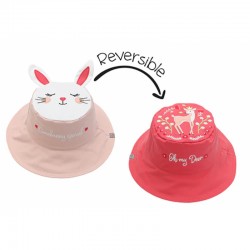 Καπέλο διπλής όψης βαμβακερό FlapJackKids Bunny/Deer 4-6 ετών