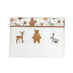 Κουβέρτα πικέ κούνιας Baby Star Forest Friends 100x150 cm