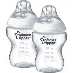 Tommee tippee μπιμπερό Closer to nature μικρής ροής 260 ml 0M+, σετ των 2