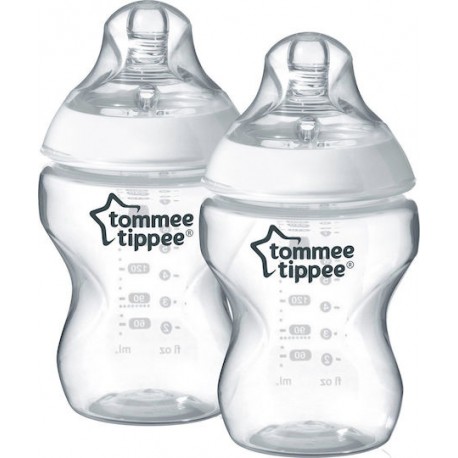 Tommee tippee μπιμπερό Closer to nature μικρής ροής 260 ml 0M+, σετ των 2