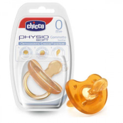 Chicco πιπίλα Physio Soft όλο καουτσούκ 0-6M
