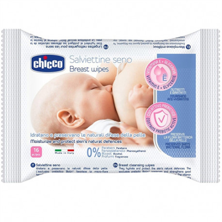 Chicco μαντηλάκια καθαρισμού στήθους Natural Feeling 16 τεμάχια