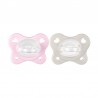 Πιπίλες Chicco όλο σιλικόνη PhysioForma® Dual Soft Ροζ 2-6m, σετ των 2