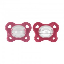 Πιπίλες Chicco όλο σιλικόνη PhysioForma® Dual Soft Ροζ 16-36m, σετ των 2
