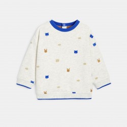 DAHLIA SWEAT COL RD AOP OU ANI