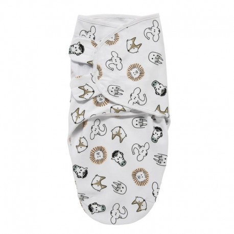 Κουβέρτα - υπνόσακος φασκιώματος Meyco Swaddle Animal Multicolor