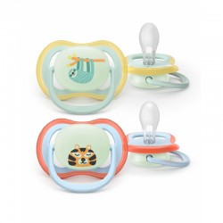 Σετ 2 πιπίλες νυκτός Philips Avent Ultra Air Nighttime 0-6m SCF376/24
