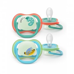 Σετ 2 πιπίλες νυκτός Philips Avent Ultra Air Nighttime 6-18m SCF376/28