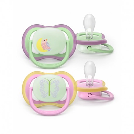 Σετ 2 πιπίλες νυκτός Philips Avent Ultra Air Nighttime 6-18m SCF376/29