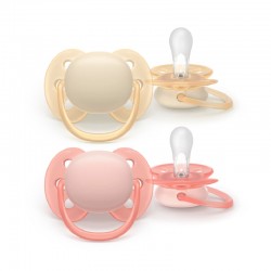Σετ 2 πιπίλες Philips Avent Ultra Soft 0-6m SCF091/38