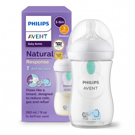 Μπιμπερό Philips Avent Natural Response 3-6m με βαλβίδα AirFree Vent SCY673/81