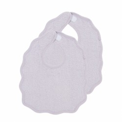 Σετ 2 βαμβακερές σαλιάρες με velcro Soft Lavender