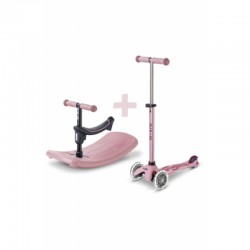 Τρίκυκλο πατίνι Mini Micro Deluxe Rock & Go LED Dusty Rose