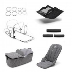 Σετ υφάσματα και αξεσουάρ καροτσιού Bugaboo Fox Style Set Grey Melange