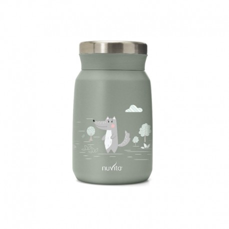Θερμός φαγητού από ανοξείδωτο ατσάλι Nuvita Sage Green 500ml