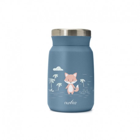 Θερμός φαγητού από ανοξείδωτο ατσάλι Nuvita Powder Blue 500ml