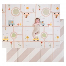 Μαλακό χαλάκι παιχνιδιού διπλής όψης Taf toys Urban Garden Highway Adventures