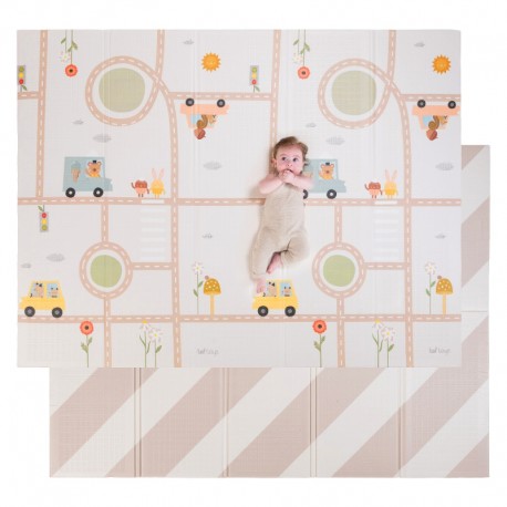 Μαλακό χαλάκι παιχνιδιού διπλής όψης Taf toys Urban Garden Highway Adventures