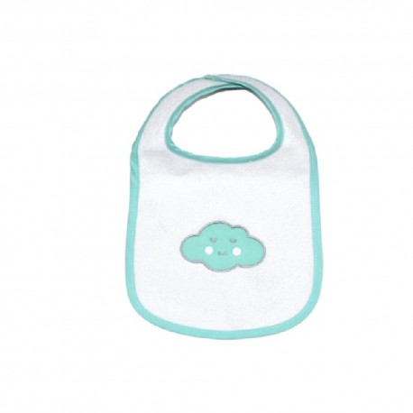 Σαλιάρα αδιάβροχη με velcro Baby Star Σύννεφο Μέντα