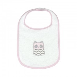 Σαλιάρα πετσετέ με velcro Baby Star Tiny Friends Ροζ