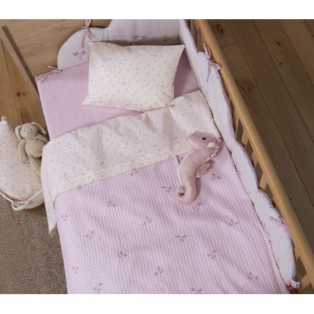 Κουβέρτα πικέ κούνιας Nef-Nef Homeware Cute & Sweet 110x150 cm