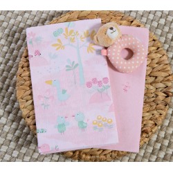 Σεντόνια λίκνου 2τμχ Nef-Nef Homeware Spring Hapiness