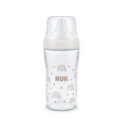Μπιμπερό γυάλινο Nuk® Perfect Match Rainbow με δείκτη θερμοκρασίας 230ml 3m+