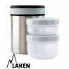 LAKEN σετ θερμός Inox 1000 ml και δοχεία φαγητού