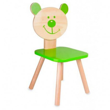 Ξύλινη καρέκλα Αρκουδάκι Classic world™ Green Bear