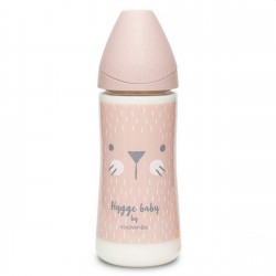Suavinex μπιμπερό Hygge Baby Pink Whiskers με θηλή Round φαγητού 360 ml 4M+