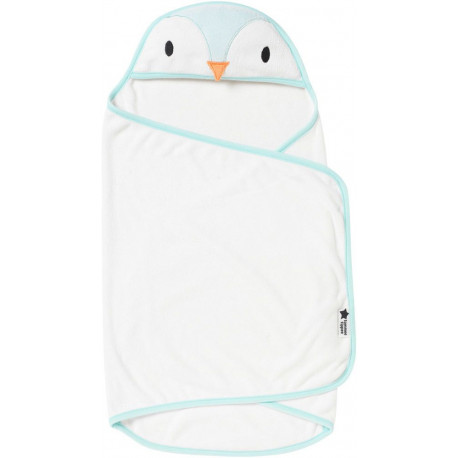 Πετσέτα με κουκούλα Τommee tippee Percy the Penguin Swaddle Dry 0-6 μηνών